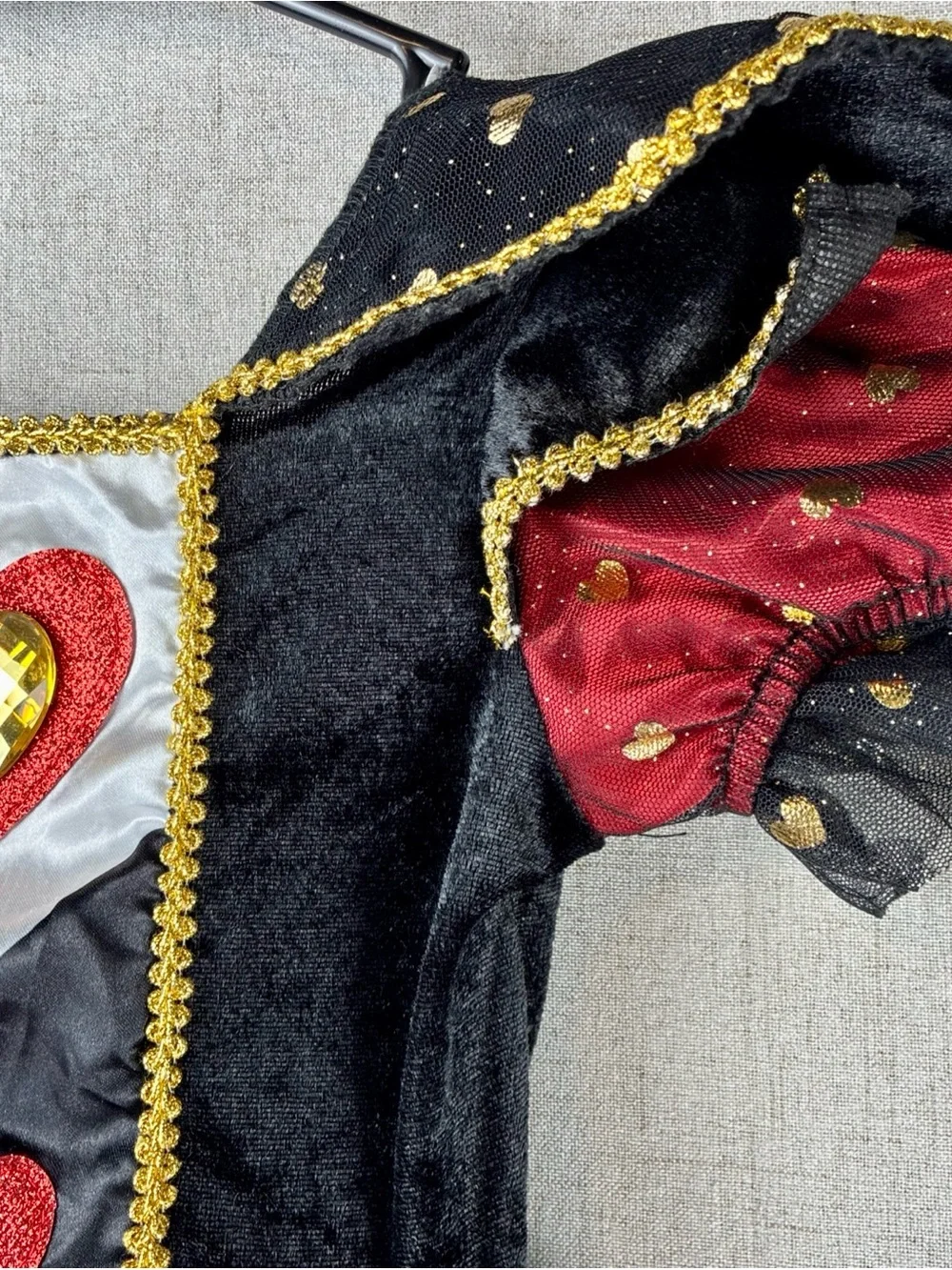 Queen Of Hearts Costume Toddler Girls 2T Dress Alice In Wonderland Halloween